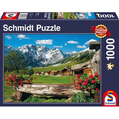 Puzzle Schmidt-Spiele-58368 Vue sur l'Idylle de la Montagne