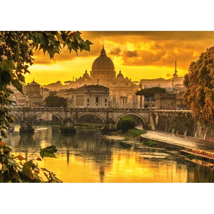 Puzzle  Schmidt-Spiele-58393 Golden Light over Rome