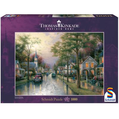 Puzzle Schmidt-Spiele-58441 Thomas Kinkade : Le réveil du village