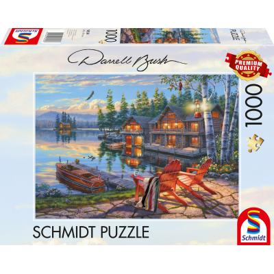 Puzzle Schmidt-Spiele-58530 Sur les Rives du Lac Loon, New York