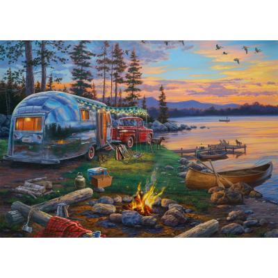 Puzzle Schmidt-Spiele-58533 Place de Camping Idyllique