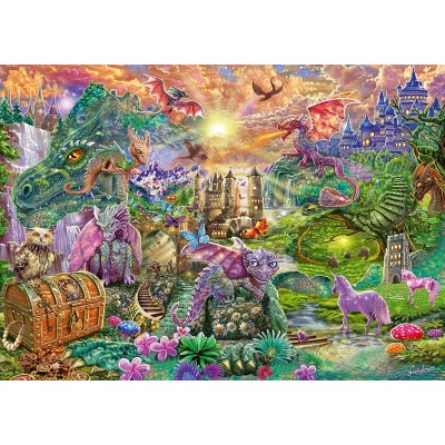 Puzzle Schmidt-Spiele-58966 Le Pays du Dragon Enchanté