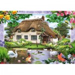 Puzzle  Schmidt-Spiele-58974 Maison de campagne romantique