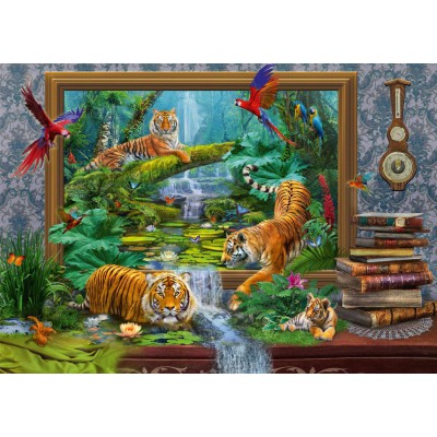 Puzzle Schmidt-Spiele-59337 Jan Patrik Krasny, Coming to Life, Tigre dans la Jungle