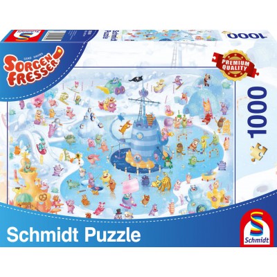 Puzzle Schmidt-Spiele-59371 Sorgenfresser, Plaisirs de l'Hiver