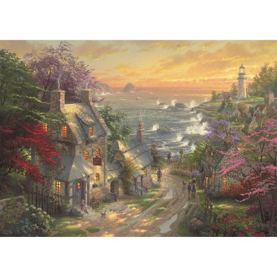 Puzzle Schmidt-Spiele-59482 Thomas Kinkade - Le Cottage et le Phare