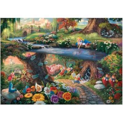 Puzzle Schmidt-Spiele-59636 Thomas Kinkade - Disney - Alice au Pays des Merveilles