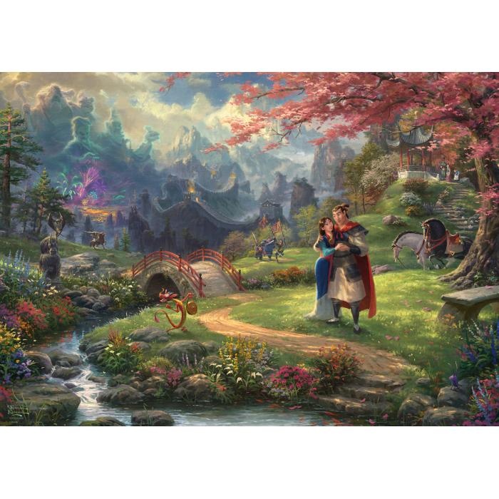 Puzzle  Schmidt-Spiele-59672 Thomas Kinkade - Disney - Mulan