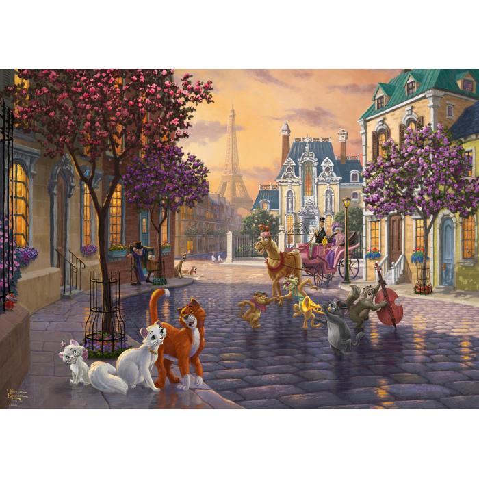 Puzzle  Schmidt-Spiele-59690 Thomas Kinkade - Disney - Les Aristochats