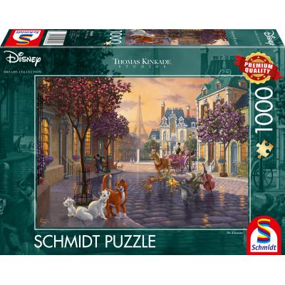 Puzzle Schmidt-Spiele-59690 Thomas Kinkade - Disney - Les Aristochats