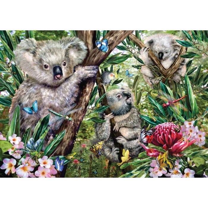 Puzzle  Schmidt-Spiele-59706 Une Adorable Famille de Koalas