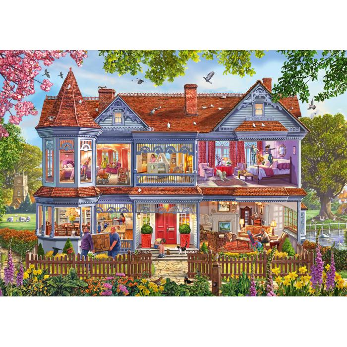 Puzzle  Schmidt-Spiele-59709 La Maison au Printemps