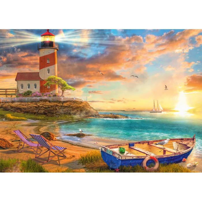 Puzzle  Schmidt-Spiele-59765 Coucher de Soleil sur la Baie du Phare