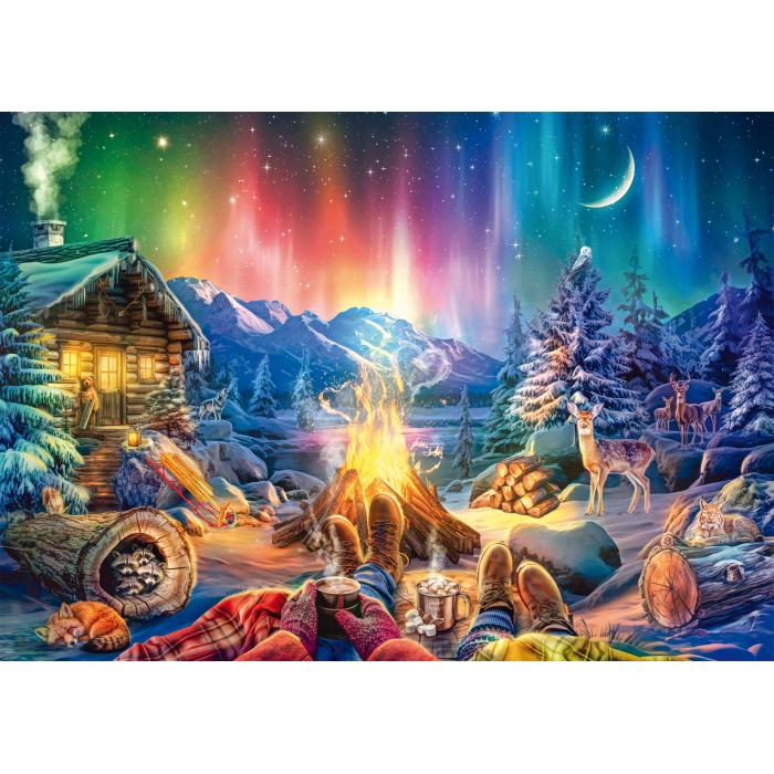Puzzle  Schmidt-Spiele-59787 Feu de Camp sous les Étoiles