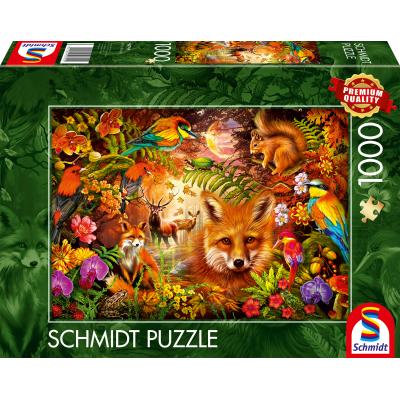 Puzzle Schmidt-Spiele-59795 Plumes, Pelages et Fleurs