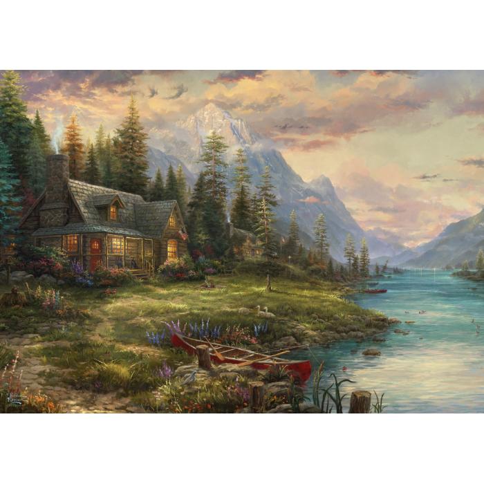Puzzle  Schmidt-Spiele-59918 Thomas Kinkade - Sortie de la Fête des Pères