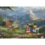 Puzzle  Schmidt-Spiele-59938 Disney, Mickey et Minnie dans les Alpes
