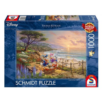 Puzzle Schmidt-Spiele-59951 Thomas Kinkade - Donald & Daisy