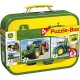 John Deere, Tracteur, 4 Puzzles pour Enfants dans une Boîte en Métal, 2x60 et 2x100 Pièces