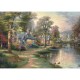 Puzzle en bois - Le Village au Bord du Lac