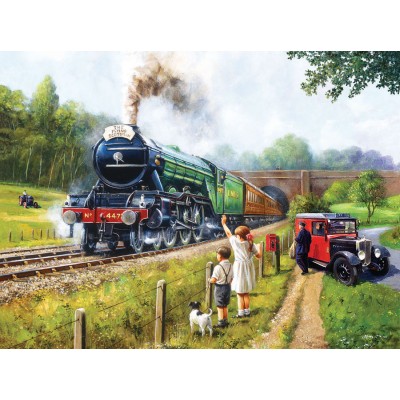 Puzzle Sunsout-13792 Kevin Walsh - Watching the Trains