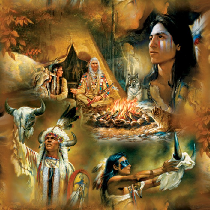 Puzzle  Sunsout-21827 Russ Docken - Native American Dreams