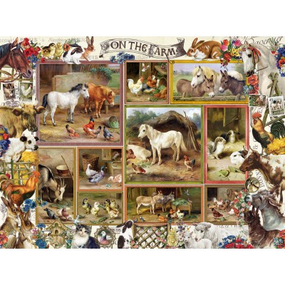 Puzzle Sunsout-27256 Pièces XXL - Barbara Behr - On the Farm