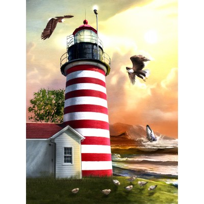 Puzzle Sunsout-28542 Phare de West Quoddy