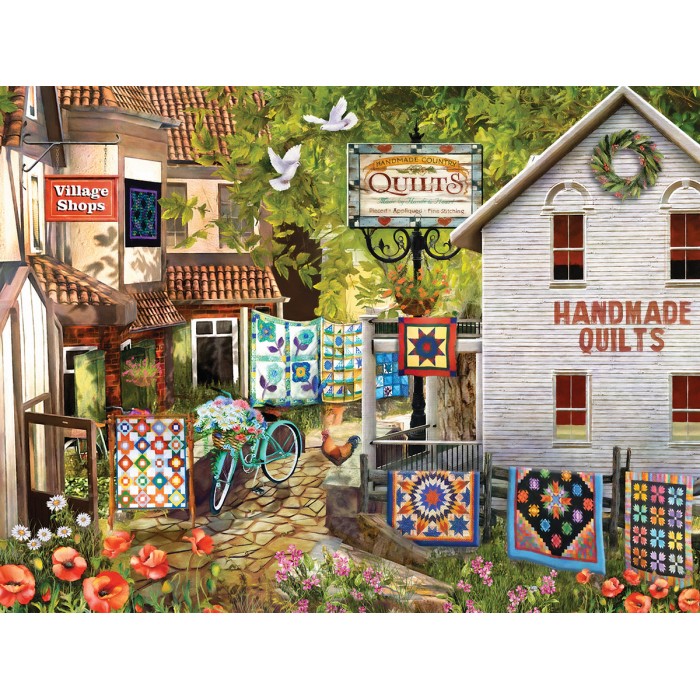 Puzzle  Sunsout-28559 Tom Wood - Village Shops