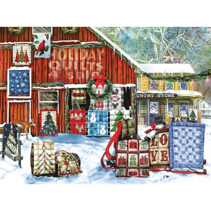 Puzzle Sunsout-28735 Tom Wood - Holiday Quilts