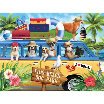 Puzzle Sunsout-29743 Pièces XXL - La Plage de Fido