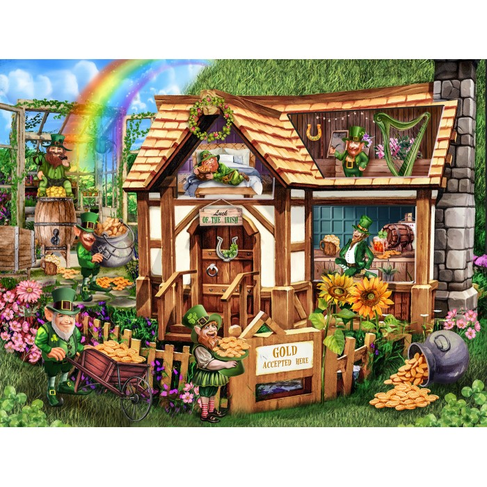 Puzzle  Sunsout-29826 Pièces XXL - La Maison du Leprechaun