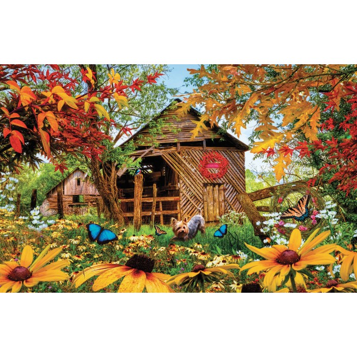 Puzzle  Sunsout-30106 Autumn Red and Gold