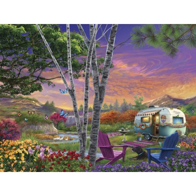 Puzzle Sunsout-31416 Pièces XXL - Camping au Paradis