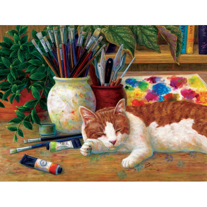 Puzzle  Sunsout-31613 Linda Elliot - Painter's Helper