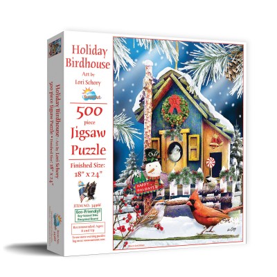 Puzzle Sunsout-34966 Pièces XXL - Maison d'Oiseaux de Noël