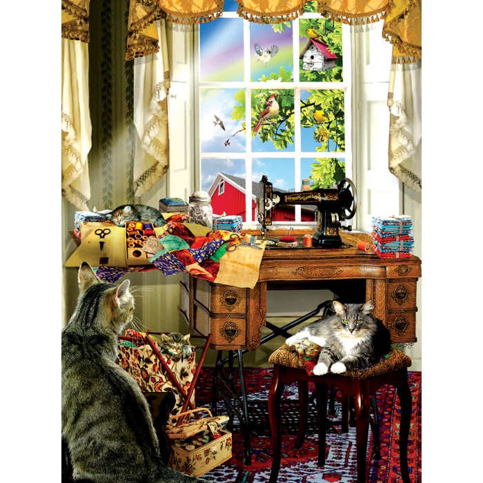 Puzzle  Sunsout-34983 Lori Schory - The Sewing Room