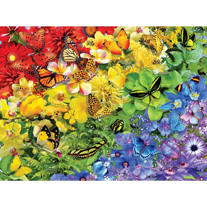 Puzzle  Sunsout-35184 Arc-en-Ciel de Papillons