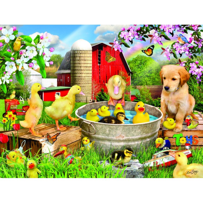 Puzzle  Sunsout-35223 Pièces XXL - Bain de Jouets