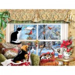 Puzzle  Sunsout-35233 Pièces XXL - Lori Schory - Regarder à travers une fenêtre