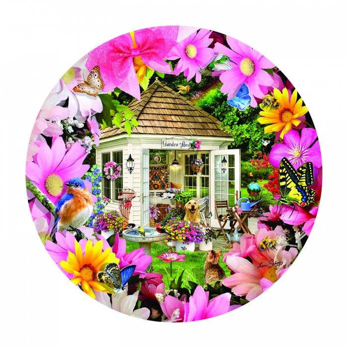 Puzzle Sunsout-35254 Abri de Jardin en Fleur