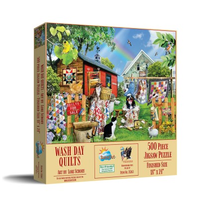 Puzzle Sunsout-35263 Pièces XXL - Lavage de Courtepointes