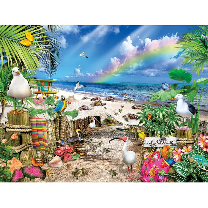 Puzzle  Sunsout-35274 Pièces XXL - Attention aux Tortues