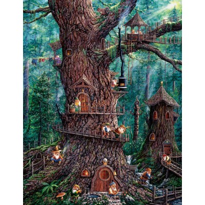 Puzzle Sunsout-36510 Pièces XXL - Jeff Tift - Forest Gnomes