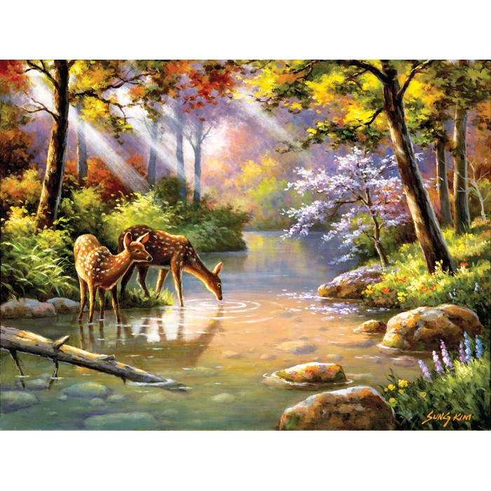 Puzzle Sunsout-36599 Pièces XXL - Doe Re Me Creek