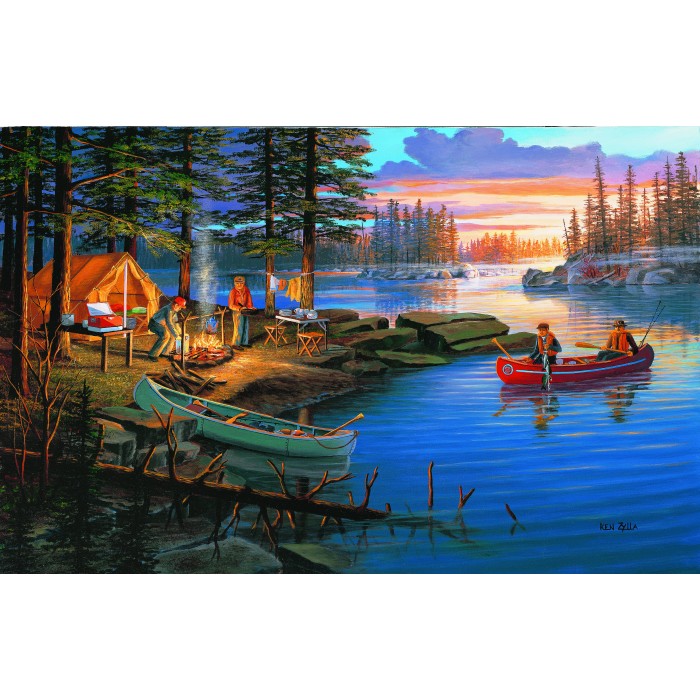 Puzzle Sunsout-37739 Souvenirs de Feu de Camp