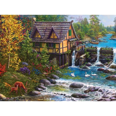 Puzzle Sunsout-42939 Mill by the Stream