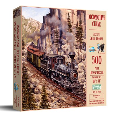 Puzzle Sunsout-49619 Pièces XXL - Virage de la Locomotive