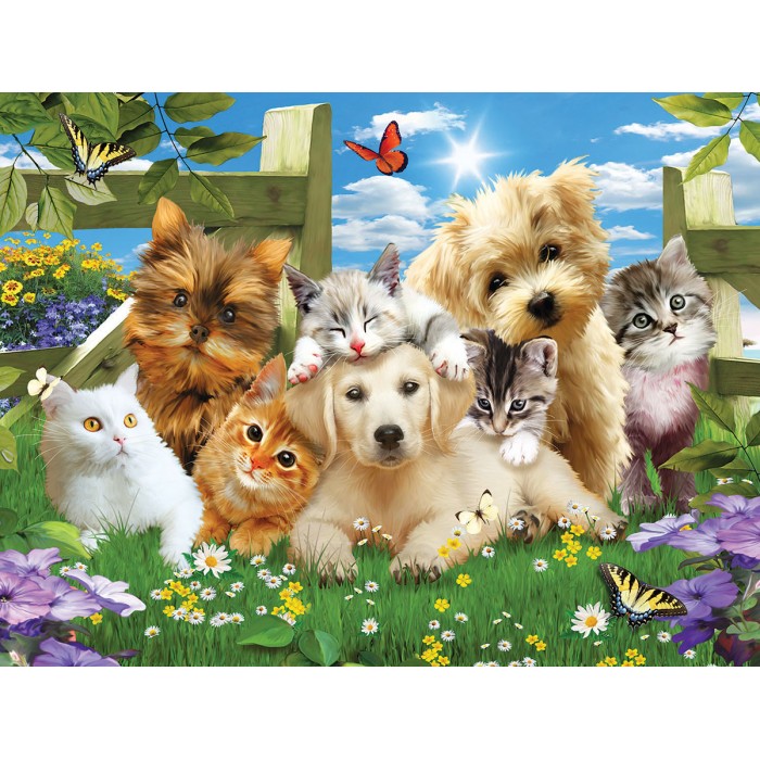 Puzzle Sunsout-54923 Pièces XXL - Pups n Kittens