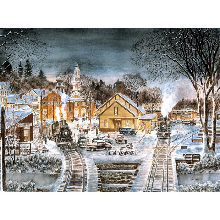 Puzzle  Sunsout-60772 Arrivée en Hiver